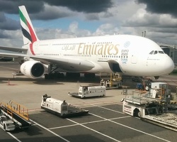 A380 on schiphol airport - amsterdam 
